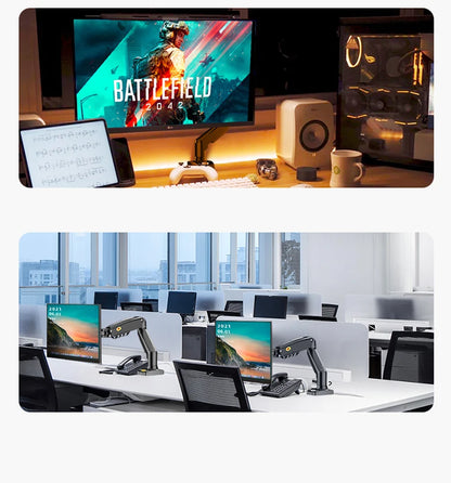 NB NORTH BAYOU F80 A5 Desktop Gas Spring 17-30" LCD LED Monitor Holder Mount Arm Full Motion Display Stand Loading 2-9 Kgs