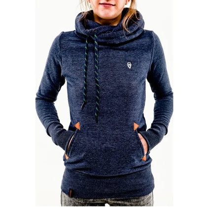 Long Sleeve Embroidered Hoodie, Pocket, Fashion Trend, Autumn
