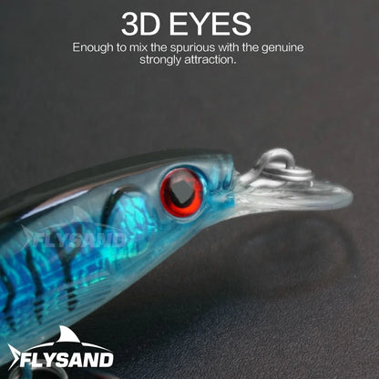 FLYSAND Laser Minnow Fishing Lure Pesca Hooks Fish Wobbler Tackle Crankbait Artificial Japan Hard Bait 90mm 7.2g Swimbait 1PCS