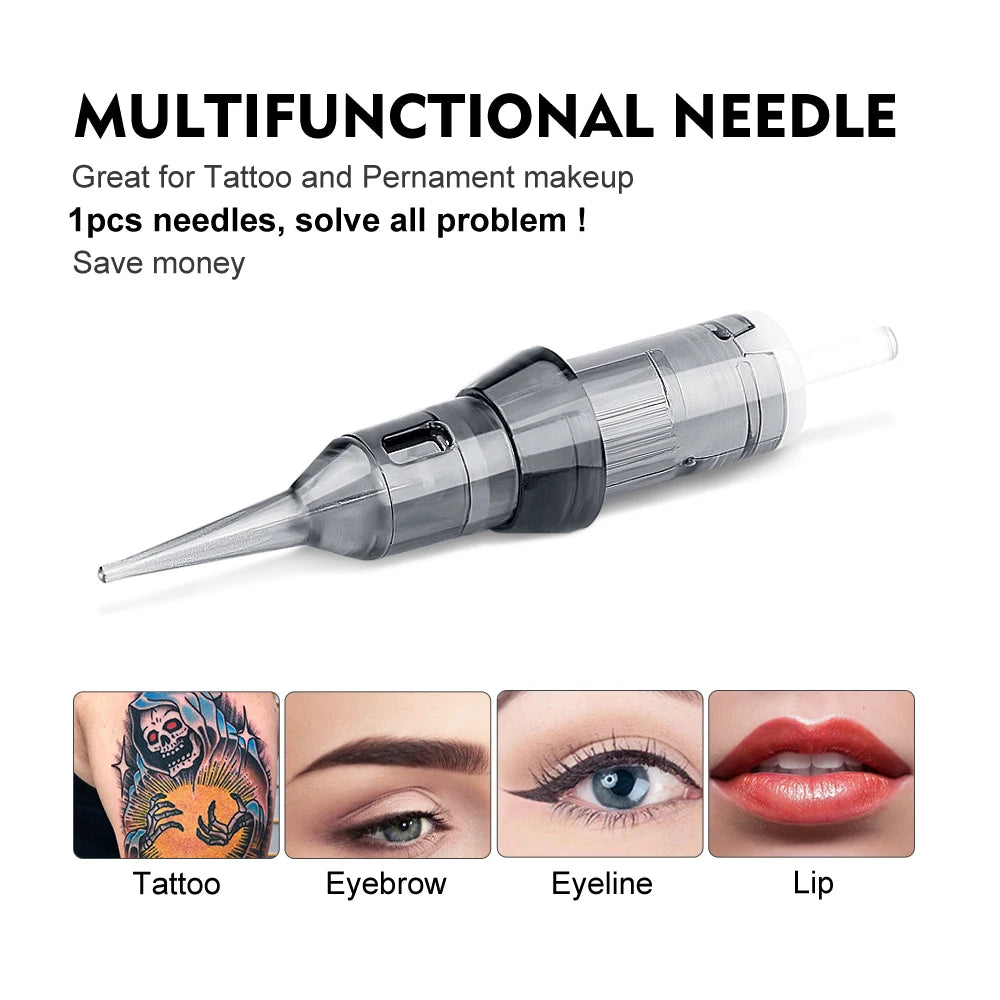 20pcs Permanent Makeup Tattoo Cartridge Needle Permanent Makeup Needles Sterilized for Tattoo Pen Machine Tattoo Needles