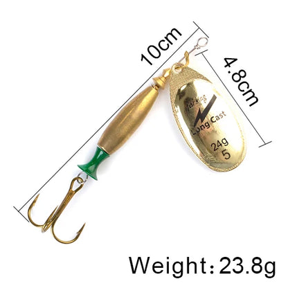 NGB 1PC Long Cast 4#-18g 5#-24g Spinner Lure Bait Spoon Lures Pike Metal Fishing Lure Bass Hard Bait With Hooks