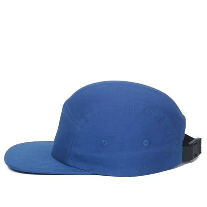 DongKing 5 Panel Cap Short Brim Hat Flat Bill Cotton Blank Camping Hats Solid Colors Low Crown Classic Adjustable