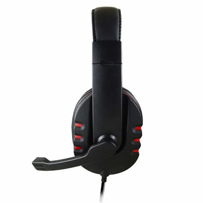 Gaming Headset 3,5mm Over-Ear – HD-mikrofon Omnidirektionell Stereo PS4 PC Smartphone 210x190x90mm Blå Röd