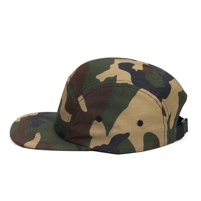 DongKing 5 Panel Cap Short Brim Hat Flat Bill Cotton Blank Camping Hats Solid Colors Low Crown Classic Adjustable