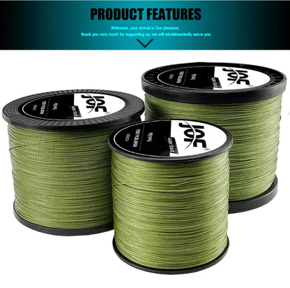 JOF 8 Strands 1000M 500M 300M 100M Braided Fishing Line Carp Fishing Weaves Linha de Pesca Multifilamento 8 fios