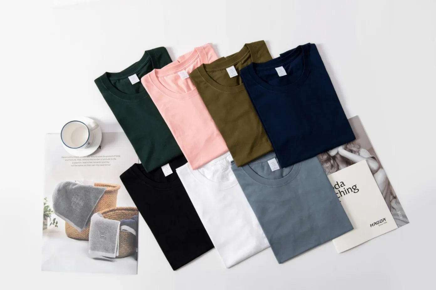 MRMT 2026 Brand New Man's 220g Pure Cotton T Shirt Men Man Solid Color Short Sleeved Combed Cotton Round Neck Thickening