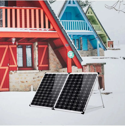 DOKIO Vikbar Solpanel 100W/160W/200W – Monokristallin 18V PWM-regulator Portabel Camping Husbil Båt EU-lager CE