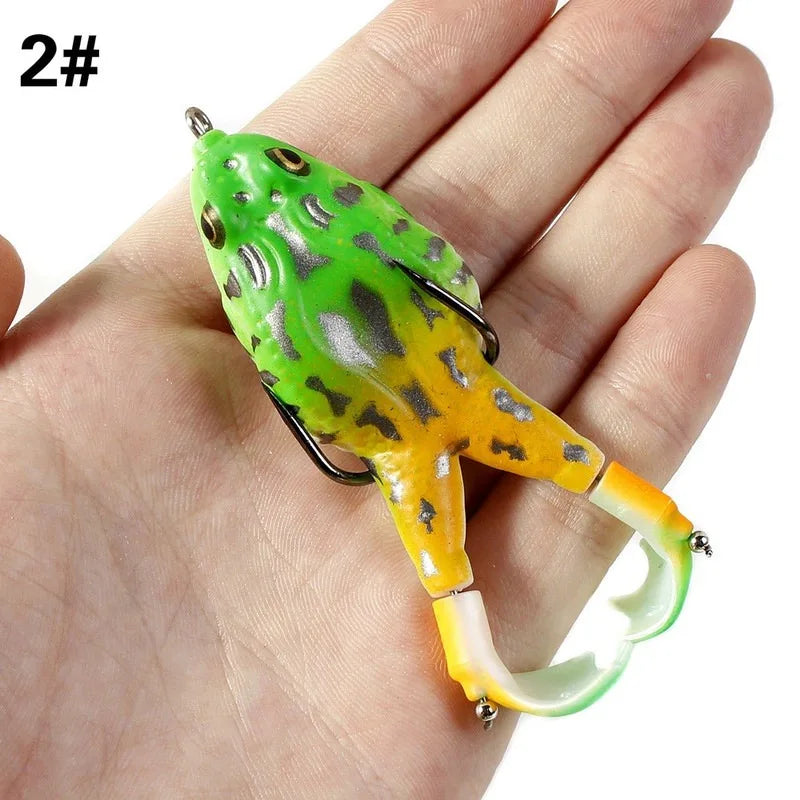 Double Propeller Thunder Frog Fishing Lure 9cm/13.6g Floating Bionic Soft Lure Carp Fishing Artificial Crankbait Minnow Lure