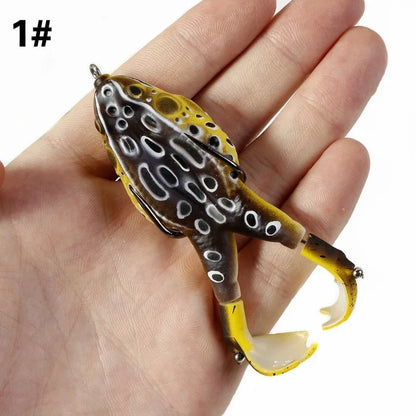 Double Propeller Thunder Frog Fishing Lure 9cm/13.6g Floating Bionic Soft Lure Carp Fishing Artificial Crankbait Minnow Lure