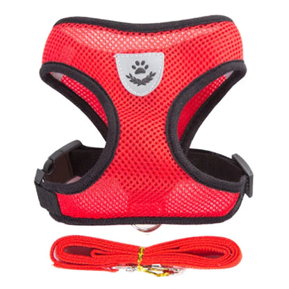 Dog Harness Cat Harness Dogs Leashs Training Soft Mesh Chest Strap Supplies Adjustable Outdoor Walking Cat Lead For Dog And Cats