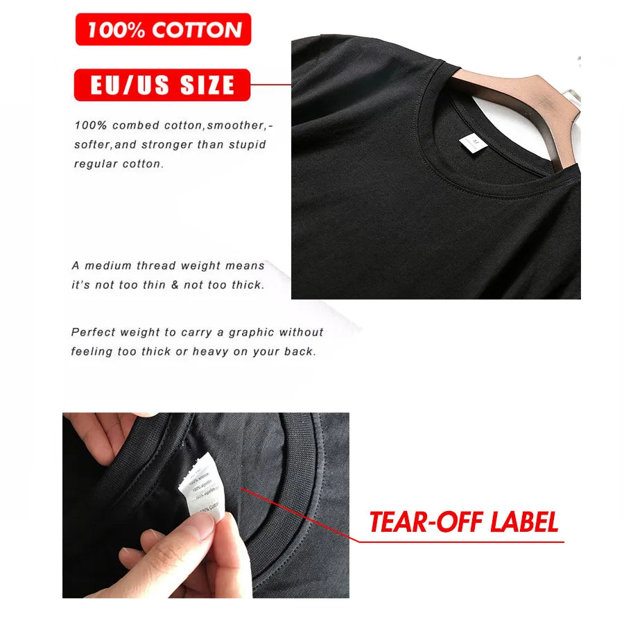 Anpassningsbar T-shirt med Eget Tryck – 100% Bomull Unisex Casual S–XXL (EU)
