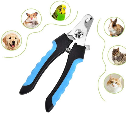 Klotång för hund och katt – rostfria blad, klippstopp och lås, M/L