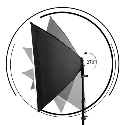 SH 1pc-3Pcs Photography 50x70CM Softbox Lighting Kits Professional Light System With E27 Photographic Bulbs Photo Studio