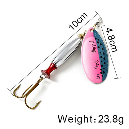 NGB 1PC Long Cast 4#-18g 5#-24g Spinner Lure Bait Spoon Lures Pike Metal Fishing Lure Bass Hard Bait With Hooks