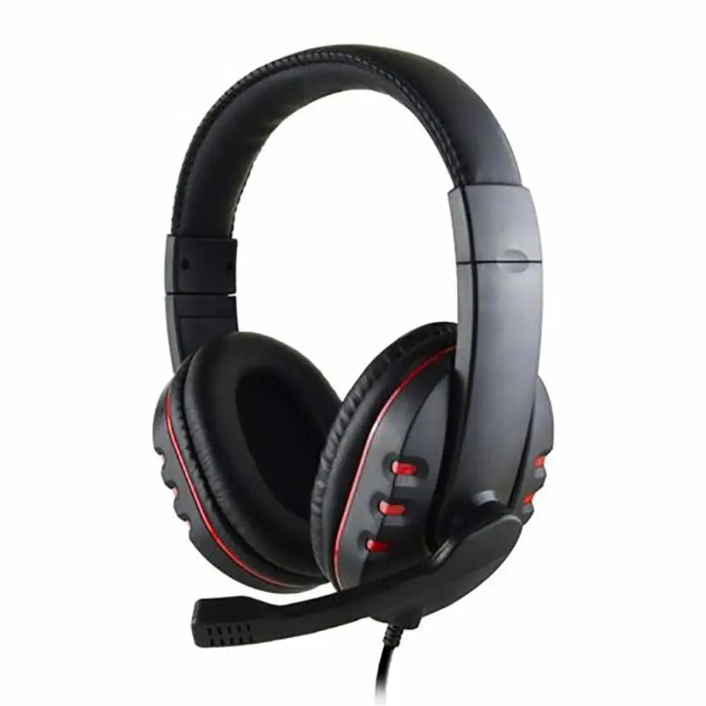 Gaming Headset 3,5mm Over-Ear – HD-mikrofon Omnidirektionell Stereo PS4 PC Smartphone 210x190x90mm Röd Blå