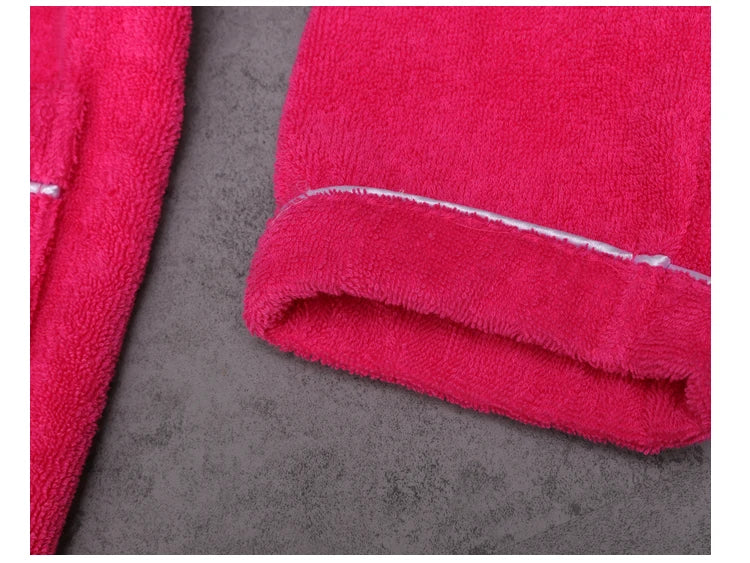 100% Cotton Toweling Terry Robe Lovers Soft Bath Robe Men And Women Nightrobe Sleepwear Male Casual Home Bathrobe Hotel Robe