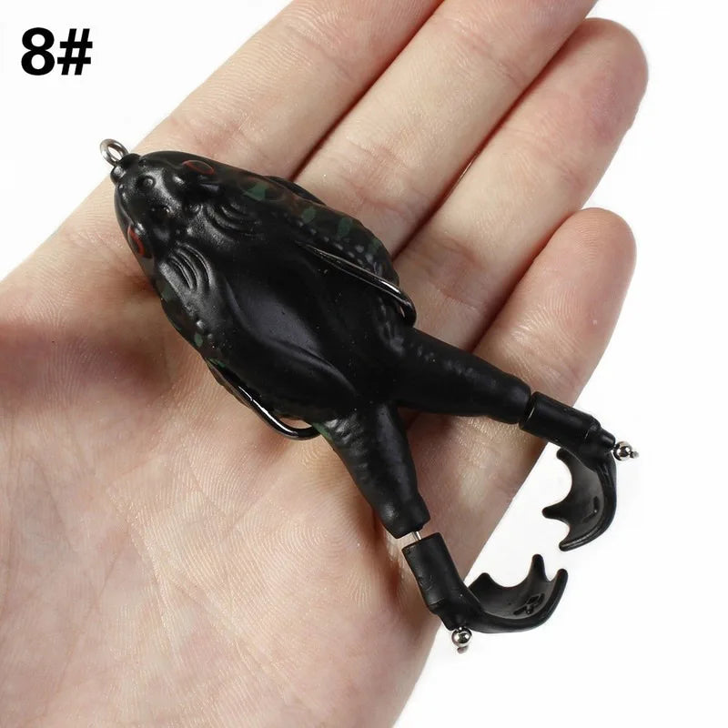 Double Propeller Thunder Frog Fishing Lure 9cm/13.6g Floating Bionic Soft Lure Carp Fishing Artificial Crankbait Minnow Lure