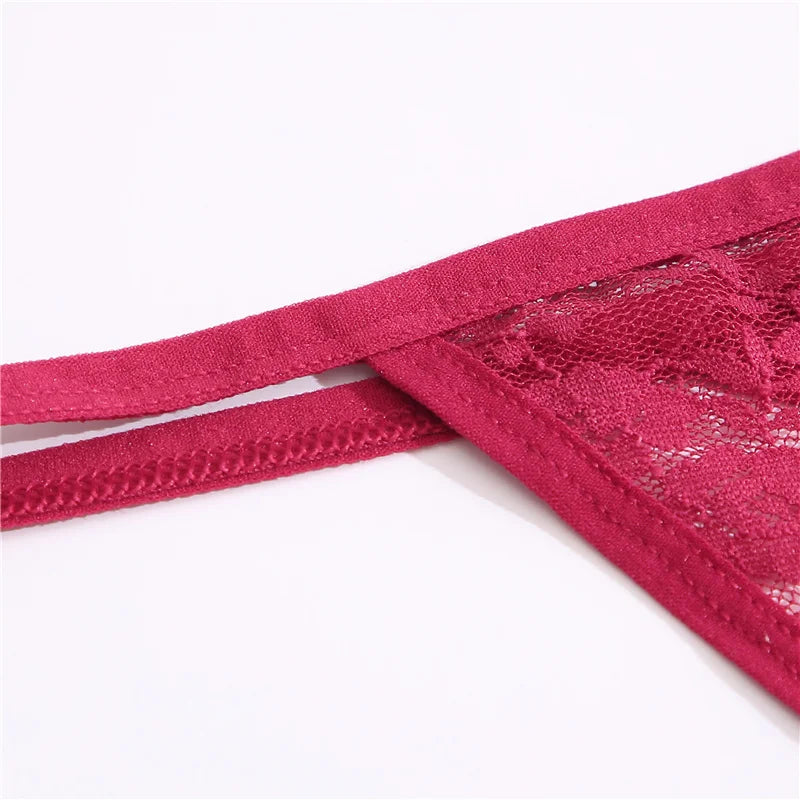 Women Lace Panties Thongs Girls M-XL Intimates Lingerie Female Low Rise G-String Transparent Underwear Hollow Out T-Back Bikini