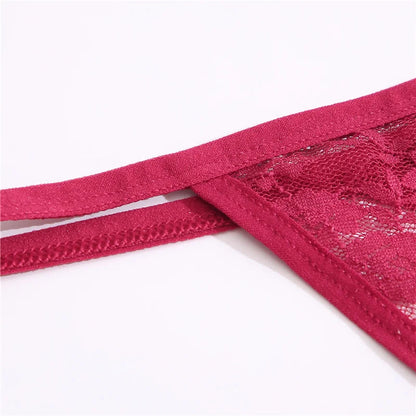 Women Lace Panties Thongs Girls M-XL Intimates Lingerie Female Low Rise G-String Transparent Underwear Hollow Out T-Back Bikini