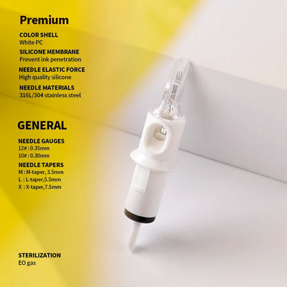 STIGMA 20-50PCS Tattoo Cartridge Needles Bugpin Revolution Cartridge Weaved Magnum with Membrane Professional Disposable