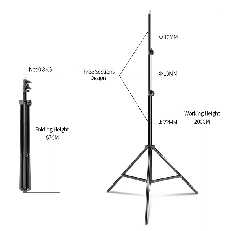 SH 1pc-3Pcs Photography 50x70CM Softbox Lighting Kits Professional Light System With E27 Photographic Bulbs Photo Studio