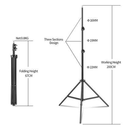 SH 1pc-3Pcs Photography 50x70CM Softbox Lighting Kits Professional Light System With E27 Photographic Bulbs Photo Studio