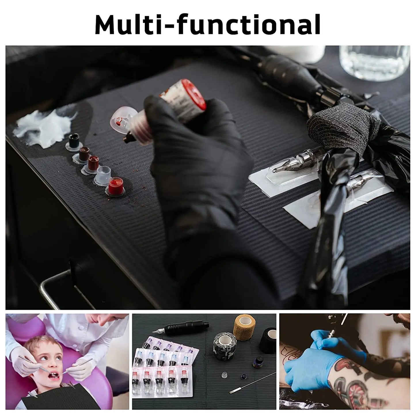 Disposable Tattoo Bibs 3-Ply Waterproof Dental Bibs Sheet Tattoo Table Covers Clean Pad for Nail Salon Dental Clinic Tattoo Shop