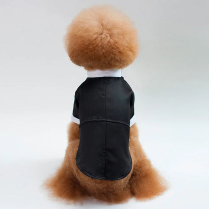 Dog Suit with Bow Tie Pet Tuxedo for Small Dogs Cats Formal Cat Clothes Puppy Outfits Pet Costume for Wedding Birthday Halloween