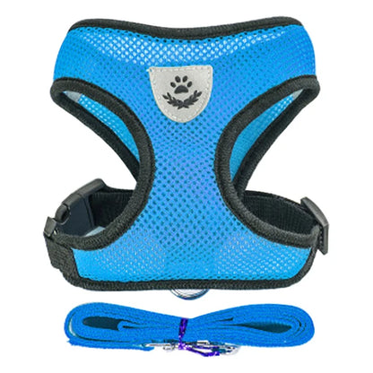 Dog Harness Cat Harness Dogs Leashs Training Soft Mesh Chest Strap Supplies Adjustable Outdoor Walking Cat Lead For Dog And Cats