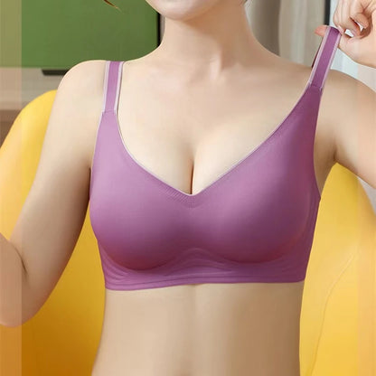 Plus Size Women's Underwear Seamless Sexy No Steel Ring Bra Push-Ups Comfortable Close-Fitting Shockproof
