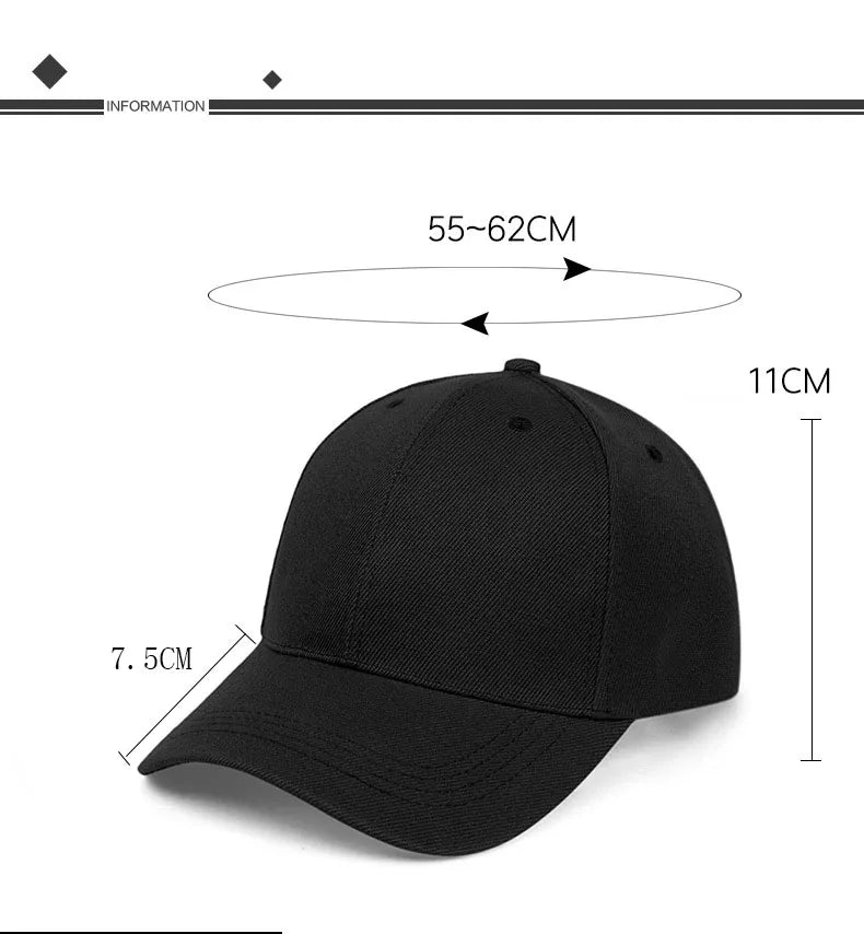 Custom Logo Diy Baseball Cap Unisex Adjustable Men Women Sport Trucker Hat Solid Color Personalized Print Hip Hop Dad Caps