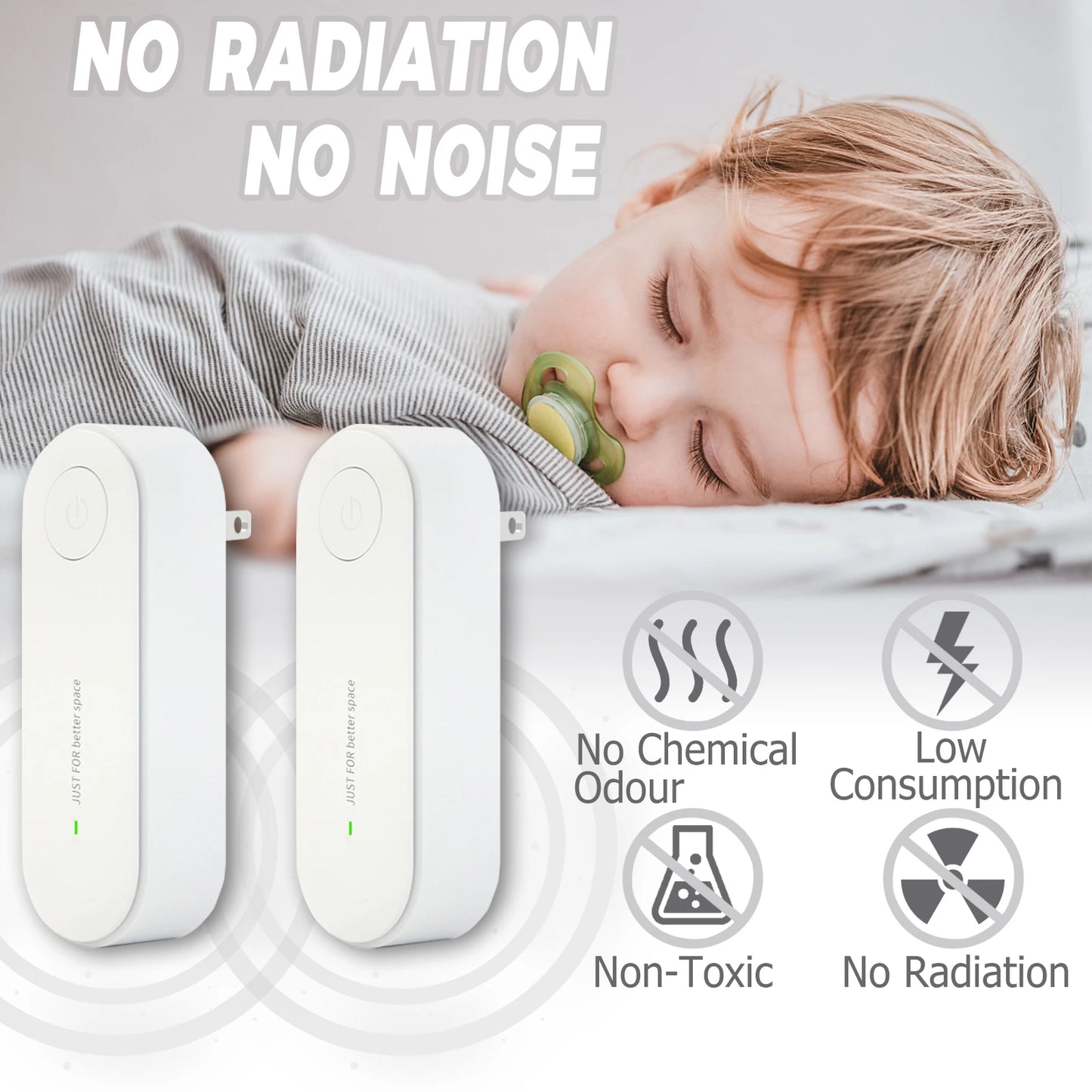 New Zai Xiao Ultrasonic Insect Repellent Electronic Mosquito Repellent Mice Spider Cockroach Portable Insecticide Pest Control