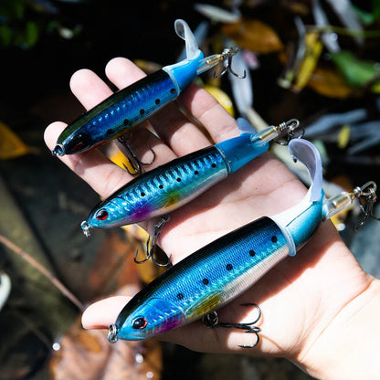 Goture Whopper Popper 10cm/11cm/14cm Topwater FIshing Lure Blowups Pike Baits Rotating Tail Fishing Tackle Crankbait Wobblers