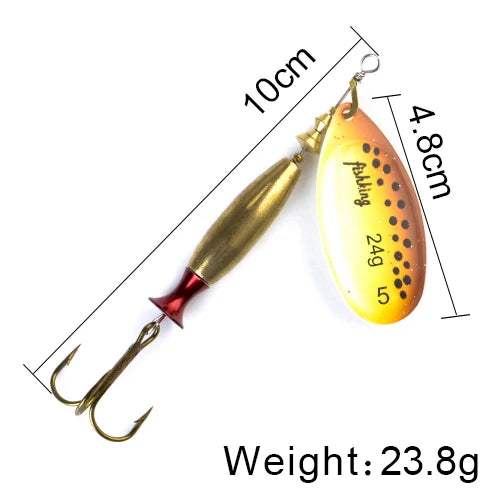 NGB 1PC Long Cast 4#-18g 5#-24g Spinner Lure Bait Spoon Lures Pike Metal Fishing Lure Bass Hard Bait With Hooks