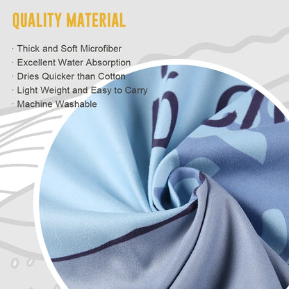 HOTMANGO Microfiber Poncho Towel Surf Beach Wetsuit Changing Towel Bath Robe with Hood,Watersports Activities,Adults Men Women