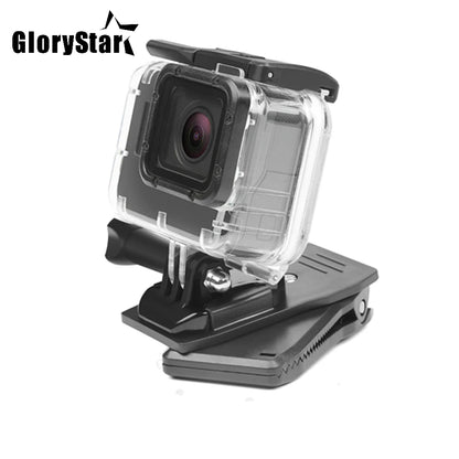 360 Degree Backpack Clip Clamp Mount for Gopro Hero 6 5 4 SJCAM Xiaomi Yi 4K Eken H9 Camera Strap Kit for Go pro Accessory