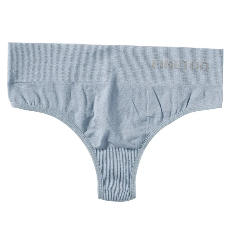 FINETOO 2PCS/Set M-2XL Bodyshaper G-String Panties Women Slim Underwear Female Lingerie Sexy Lady Thongs High Waist Underpants