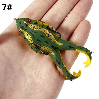 Double Propeller Thunder Frog Fishing Lure 9cm/13.6g Floating Bionic Soft Lure Carp Fishing Artificial Crankbait Minnow Lure