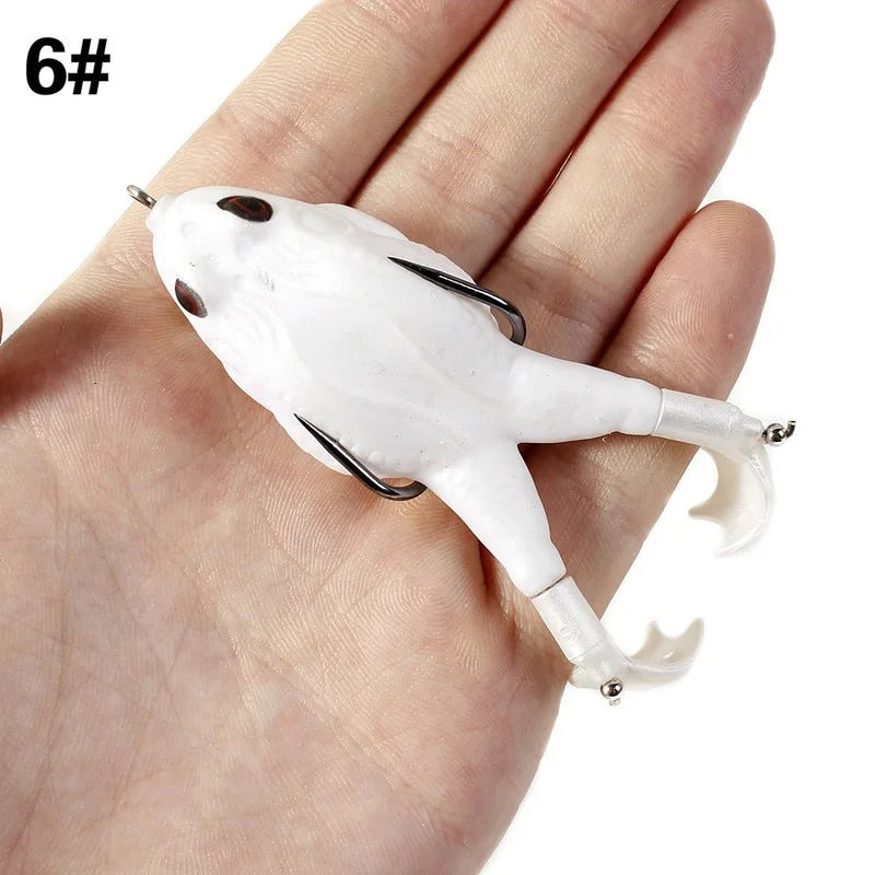 Double Propeller Thunder Frog Fishing Lure 9cm/13.6g Floating Bionic Soft Lure Carp Fishing Artificial Crankbait Minnow Lure