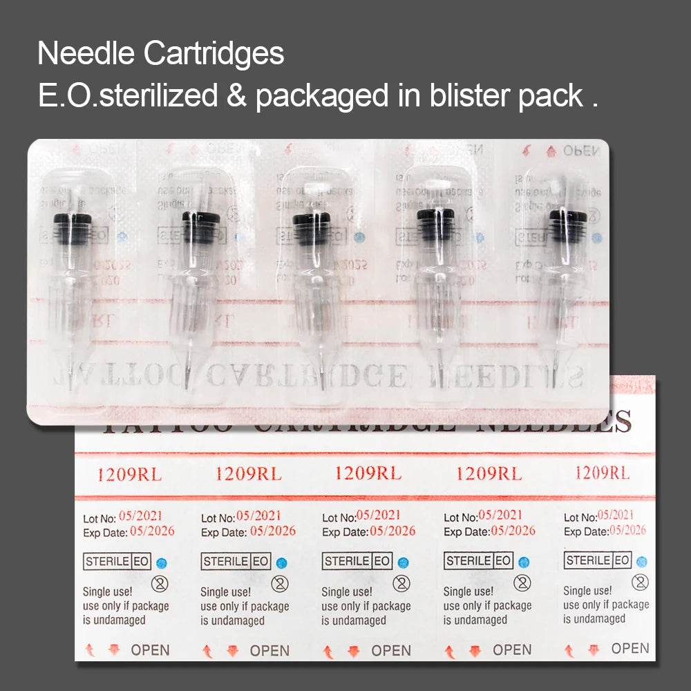 20/10PCS EMALLA Cartridge Tattoo Needles RL RS M1 RM Disposable Sterilized Safety Cartridge Needle for Rotary Tattoo Machine Pen