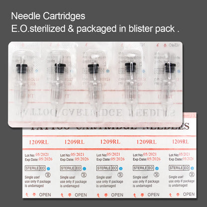 20/10PCS EMALLA Cartridge Tattoo Needles RL RS M1 RM Disposable Sterilized Safety Cartridge Needle for Rotary Tattoo Machine Pen
