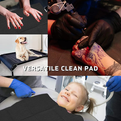 250/125/50/20pcs Black Tattoo Cleaning Wipes Pad Disposable Dental Piercing Bibs Waterproof Sheets Paper Tattoo Accessories