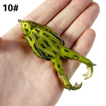 Double Propeller Thunder Frog Fishing Lure 9cm/13.6g Floating Bionic Soft Lure Carp Fishing Artificial Crankbait Minnow Lure