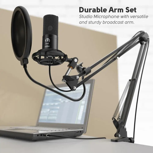 FIFINE Studio USB-kondensatormikrofon med saxarm och chockfäste – T669