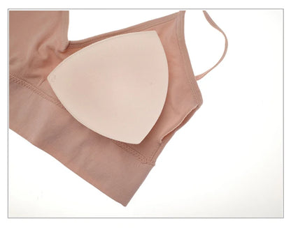 CINOON Dam Sömlös BH & Stringtrosa Set – Bygellös Bralette, Bomull, Osynlig Komfort