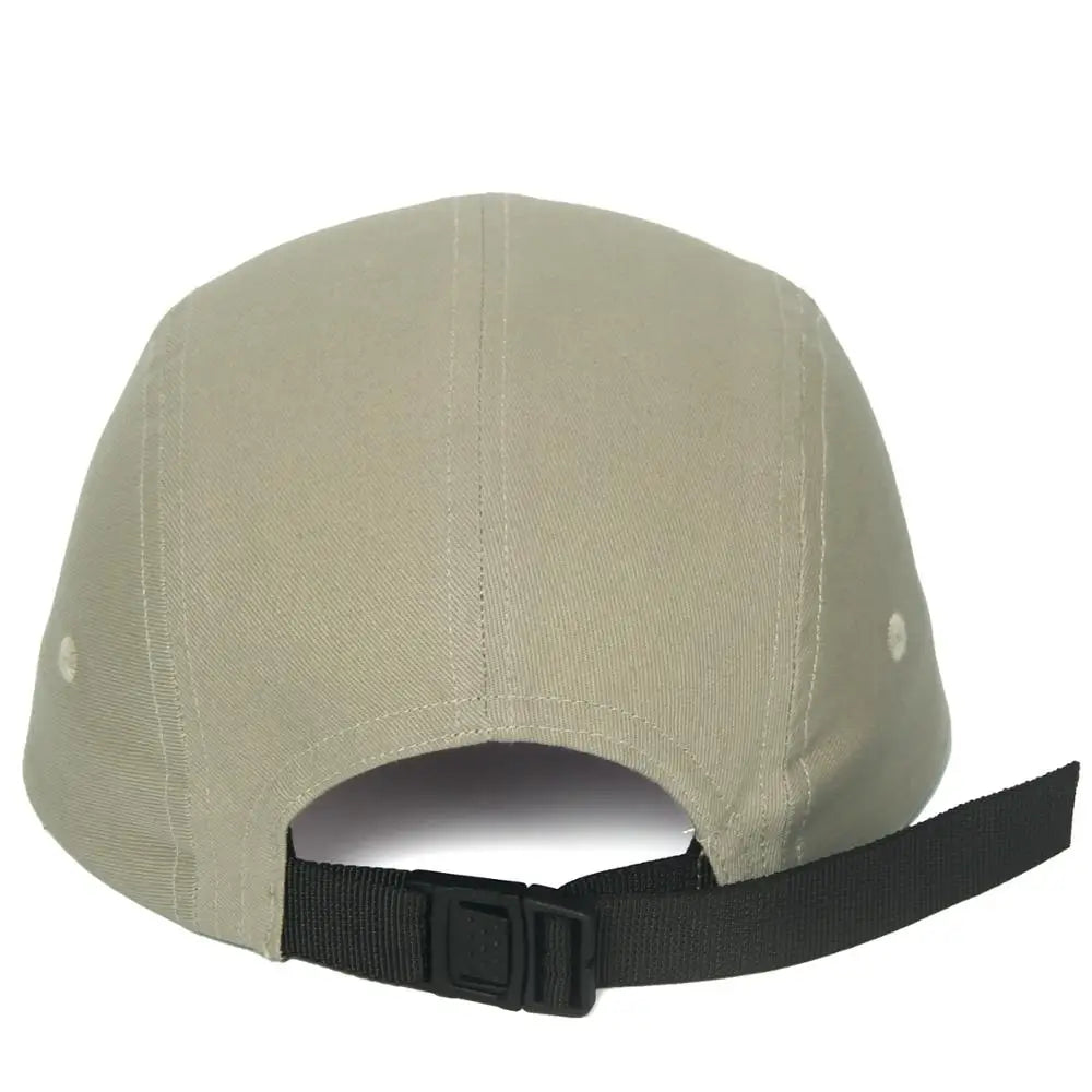 DongKing 5 Panel Cap Short Brim Hat Flat Bill Cotton Blank Camping Hats Solid Colors Low Crown Classic Adjustable