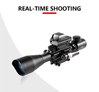 Taktiskt Siktespaket 4-12x50 med Holografiskt Sikte och Rödpunkt