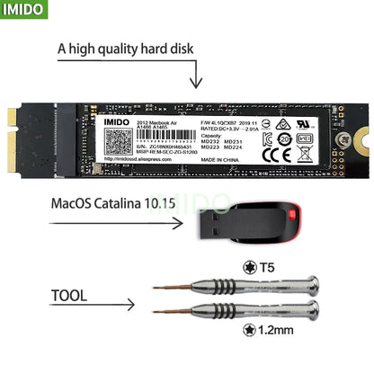 Macbook SSD Hard Disk For Laptop 512gb 256gb Compatible With Air 2012 A1465/66 Large Compacity Disk Imido Store SSD