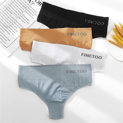 FINETOO 2PCS/Set M-2XL Bodyshaper G-String Panties Women Slim Underwear Female Lingerie Sexy Lady Thongs High Waist Underpants