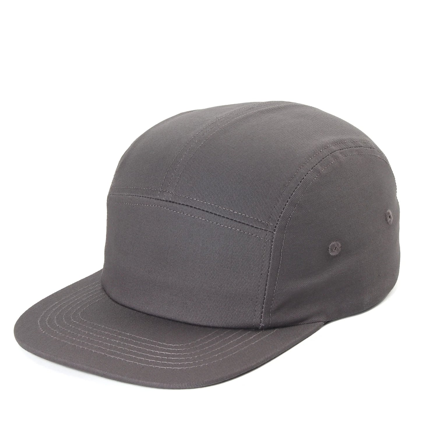 DongKing 5 Panel Cap Short Brim Hat Flat Bill Cotton Blank Camping Hats Solid Colors Low Crown Classic Adjustable